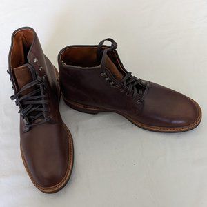 Allen Edmonds, brown round toe lace-up boots, size 12